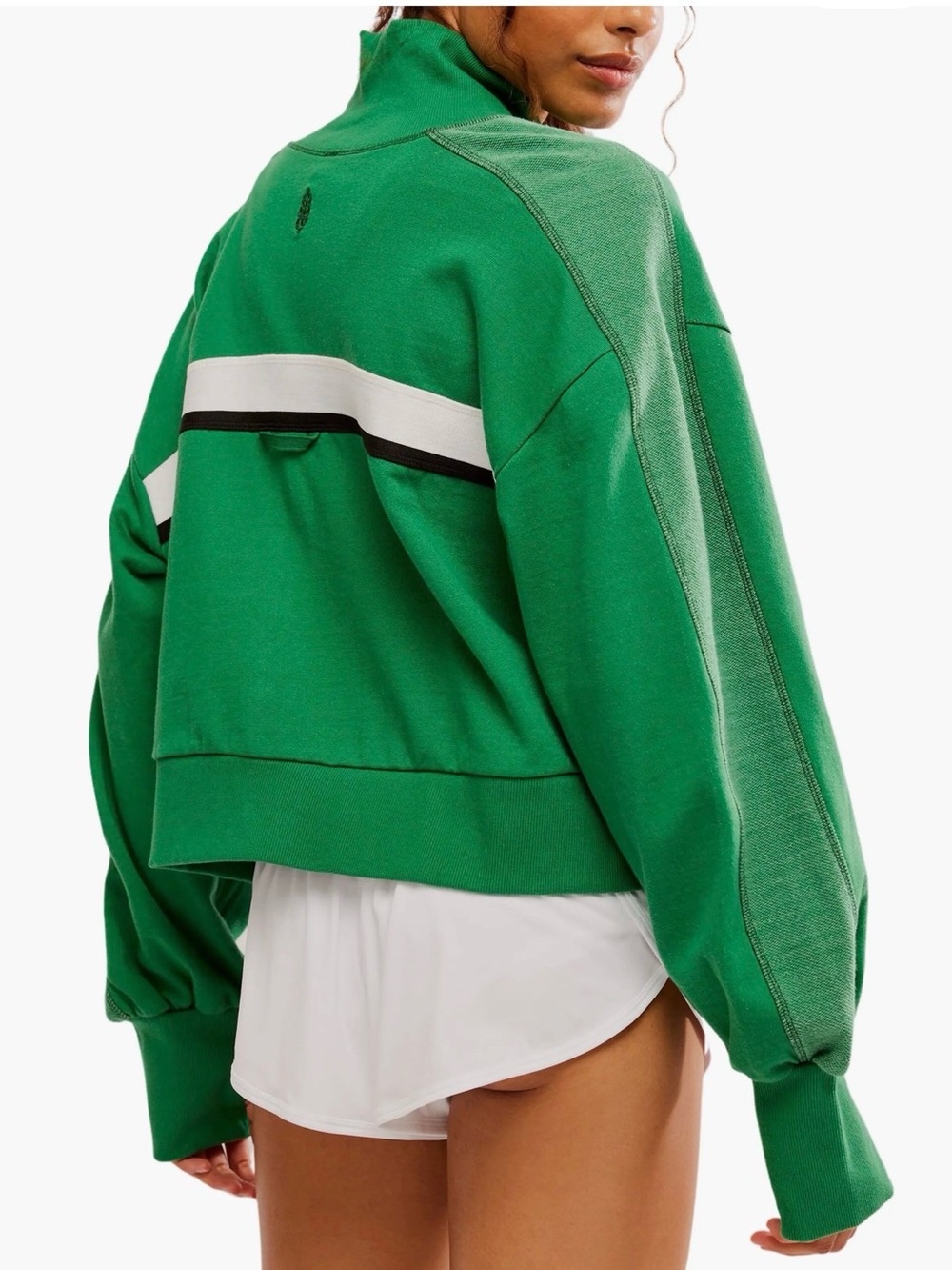 NWOT Free People Movement High Jump Zip Up Sweatshirt Green Size Small